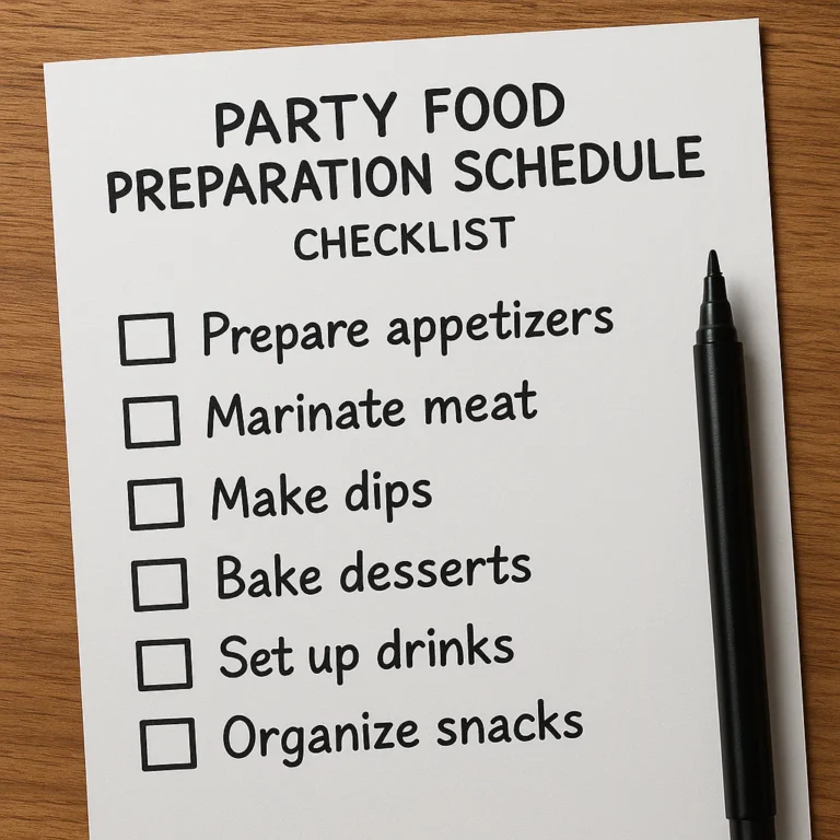 Featured image for 7-Day Party Food Prep Schedule Stress-Free Hosting 2026