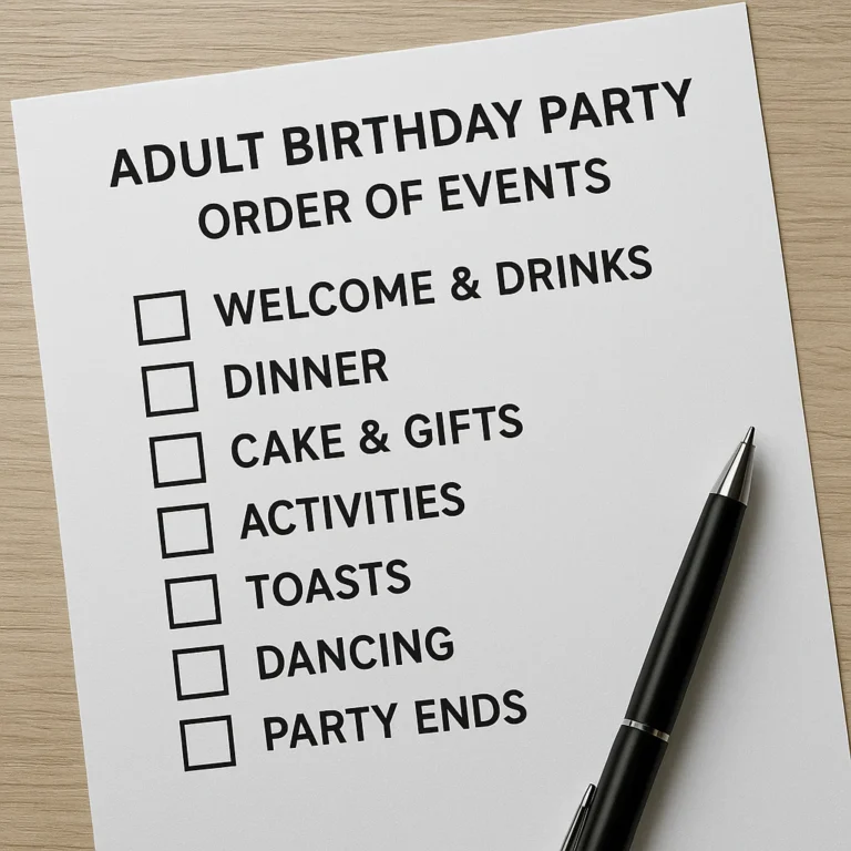 Featured image for The Ultimate Adult Birthday Party Order of Events 2026