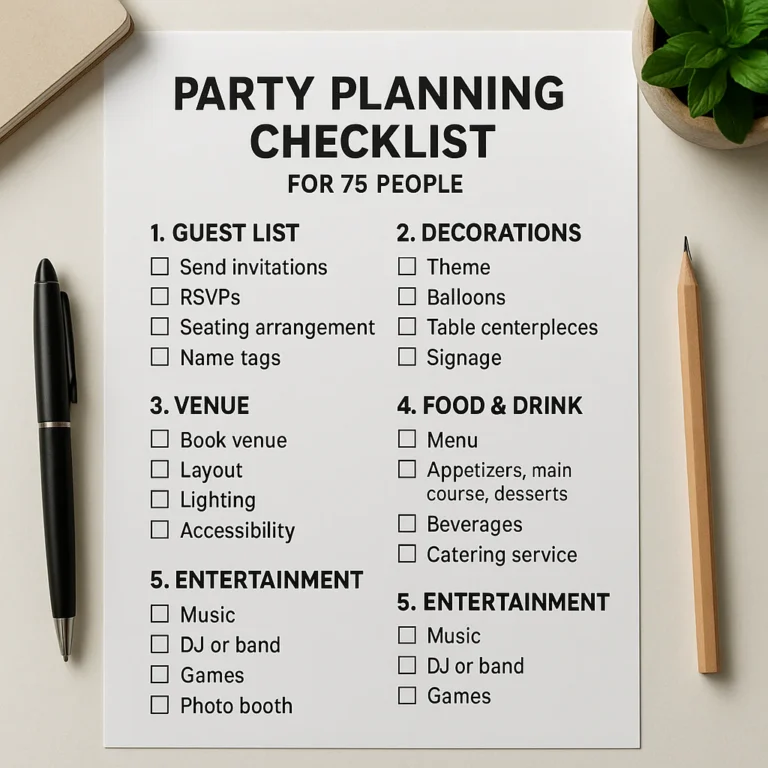 Featured image for How to Plan a Party for 75 People The Ultimate 2026 Guide